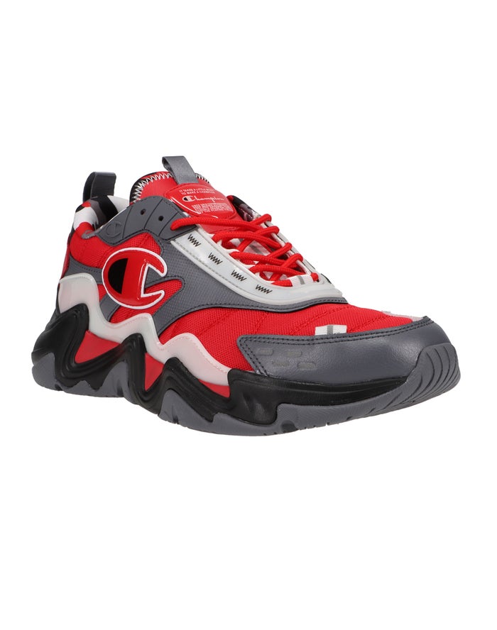 Champion Hyper C Flood Sneakers Heren - Rood/Grijs - Belgie 8604JZFKG